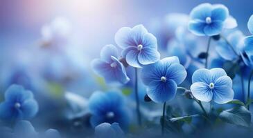 AI generated blue pansies wallpaper, photo