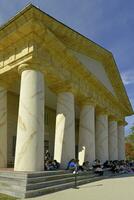 Arlington Cemetery, VA, USA 2023. School children on a field trip at Arlington House originally stood on Arlington Estate where once Robert E Lee resided.. photo