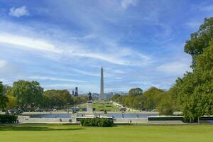 Washington DC, USA, 2023. The Washington Monument on the Mall in Washington DC photo