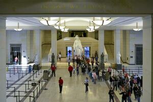 Washington DC, USA, 2023. People inside the Capitol building Visitor Center in Washington DC photo