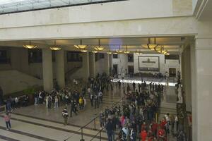 Washington DC, USA, 2023. People inside the Capitol building Visitor Center in Washington DC photo