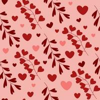 Cute valentines day heart pattern. vector