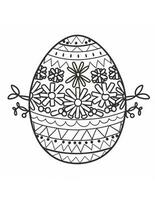 AI generated large easter egg coloring page for children for easter photo