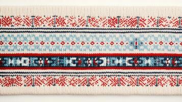 AI generated Fair Isle wool pattern fabric, ai photo