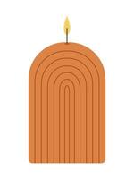 Trendy candle vector illustration.