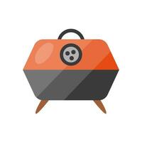 Portable barbecue grill vector illustration