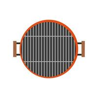 Barbecue grill top view vector clipart