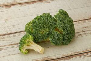 Raw ripe green broccoli cabbage photo