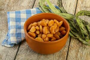 White bean in tomato sauce photo