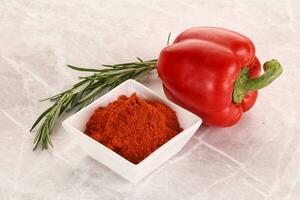 Red paprika powder aroma seasoning photo