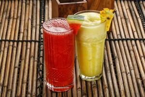 Pineapple and watermelon juice refreshment photo