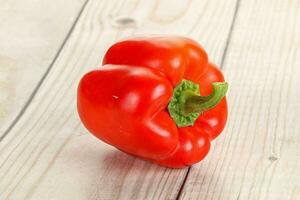 Ripe red Bulgarian bell pepper photo