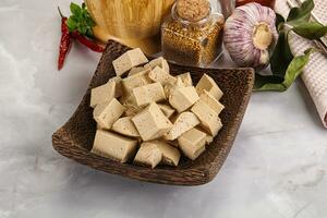 Vegan cuisine - organic tofu cheese photo