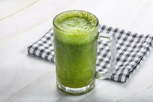 Lemon and mint cold smoothie photo