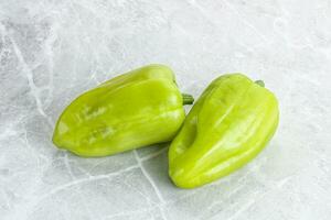 Green raw fresh bell pepper photo