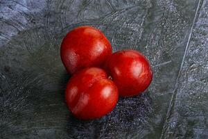 Ripe sweet juicy red plum photo