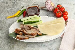 Chinese cuisine - roasted duck breast photo