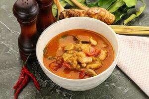 Thai traditional Tom Yum with chicken photo