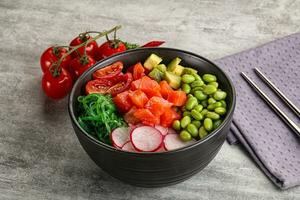 Hawaian cuisine - Poke with salmon photo