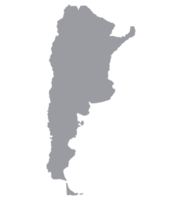 Argentinien Karte. Karte von Argentinien im grau Farbe png