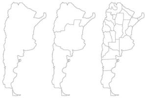 Argentina map. Map of Argentina in set vector