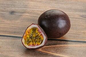 Tropical sweet and juicy passionfruit photo