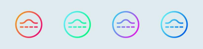 Average line icon in gradient colors. Business signs vector illustration.