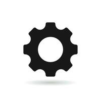 Settings vector icon. Gear symbol. Vector gear tool or button for web application or UI.