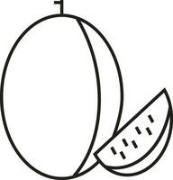 Vector icon black watermelon