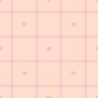 Pattern tartan fabric of texture plaid seamless with hearts and  background textile vector check.