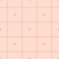 Pattern tartan fabric of texture plaid seamless with hearts and  background textile vector check.