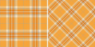 Vector fabric background of plaid textile pattern with a check tartan seamless texture.