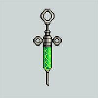 Pixel art illustration Medical Injection. Pixelated Injection. Injection health safety pixelated for the pixel art game and icon for website and video game. old school retro. vector