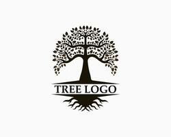 vector de plantilla de diseño de logotipo de árbol