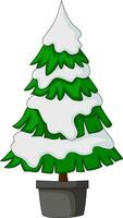 Christmas tree on white background vector