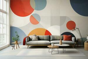AI generated Vector set of design elements and shapes for abstract backgrounds photo