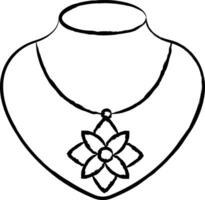 Necklace hand drawn vector illustration