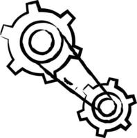 Mechanism hand drawn vector illustration