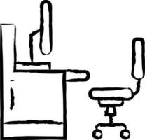 cubicle hand drawn vector illustration