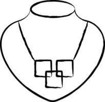 Necklace hand drawn vector illustration