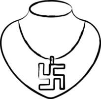 Necklace hand drawn vector illustration