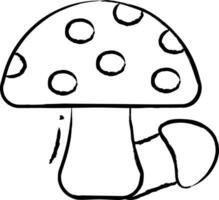 amanita muscaria mano dibujado vector ilustración