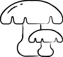 agaric mushroom hand drawn vector illustration