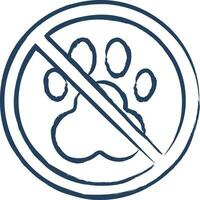 No Pets hand drawn vector illustration