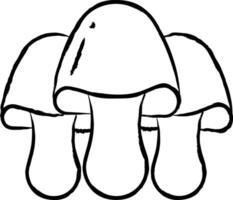 volvariella hand drawn vector illustration