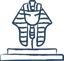 Egypt god hand drawn vector illustration
