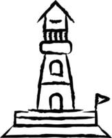 Light house hand drawn vector illustration