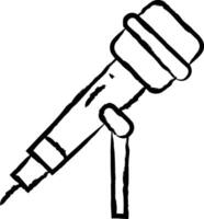 Microphone  hand drawn vector illustration