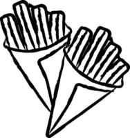 Churro hand drawn vector illustration