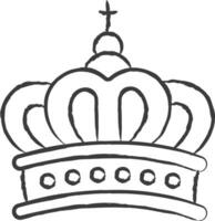 Crown hand drawn vector illustration